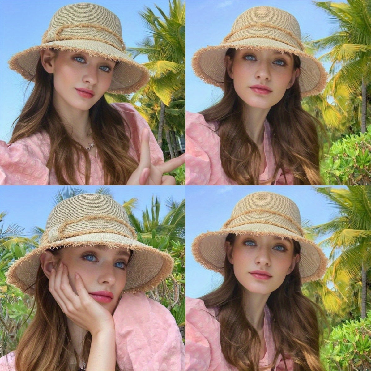 Versatile And Elegant Flat-Top Sun Hat