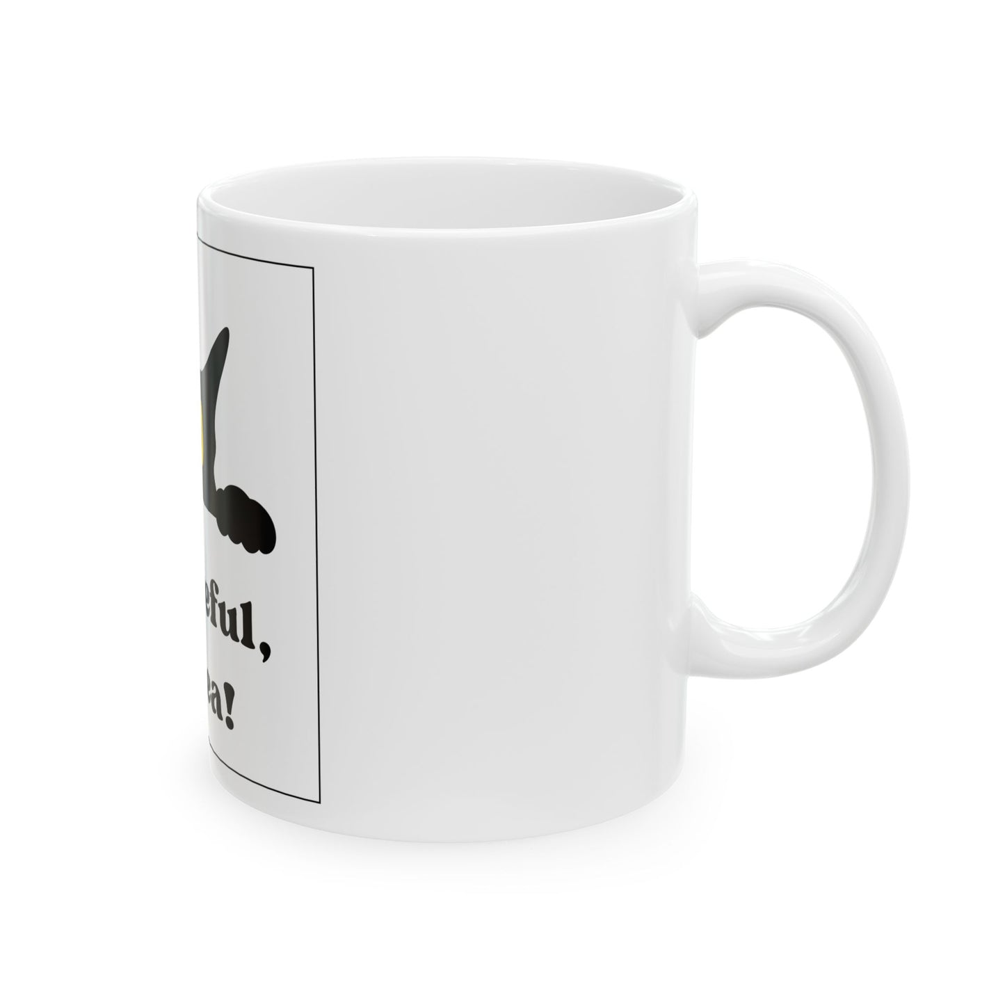 Cute Black Cat Warning Ceramic Mug