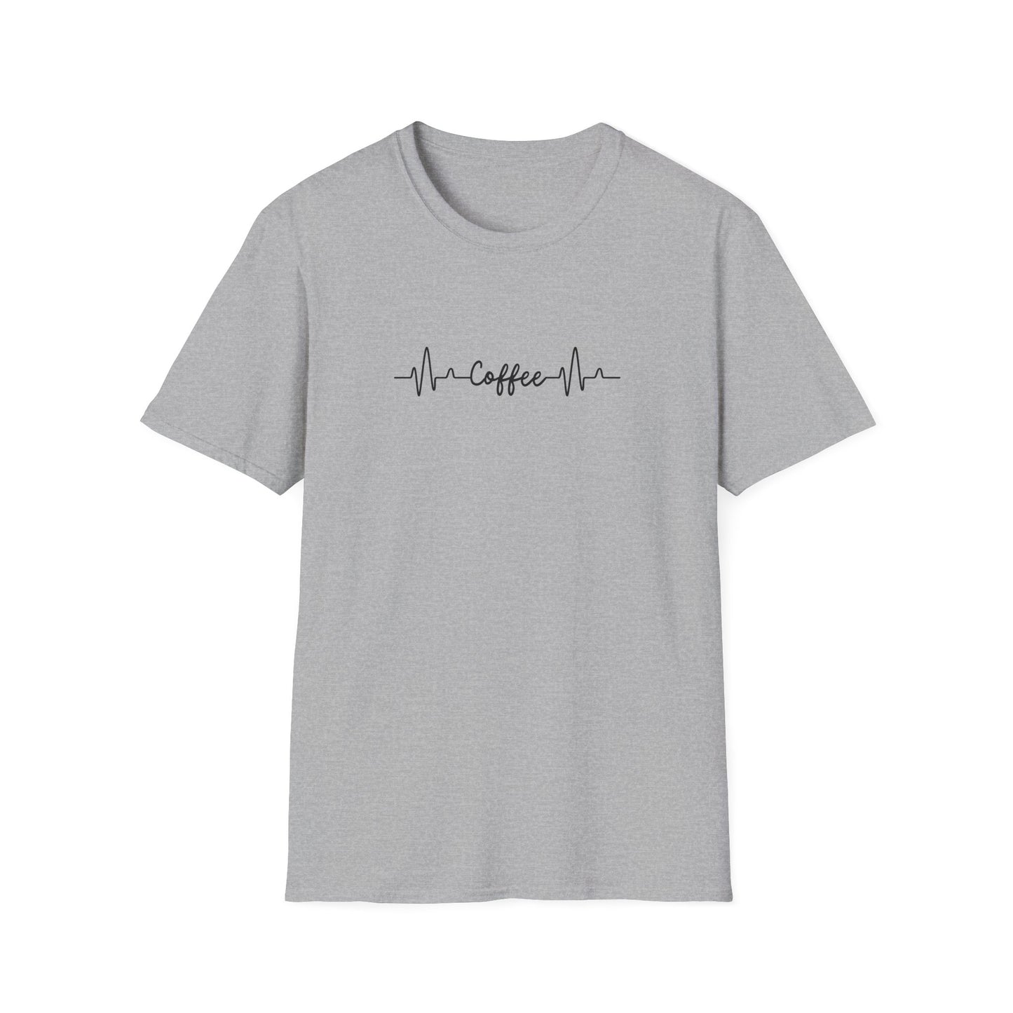 Coffee Heartbeat Unisex T-Shirt | Casual Tee, Gift for Coffee Lovers, Birthday Apparel, Relaxed Fit, Everyday Wear