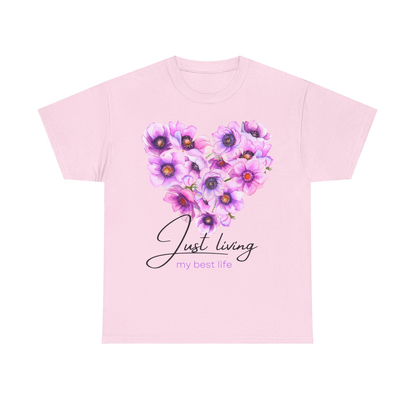 Just Living Floral Heart T-Shirt for Women
