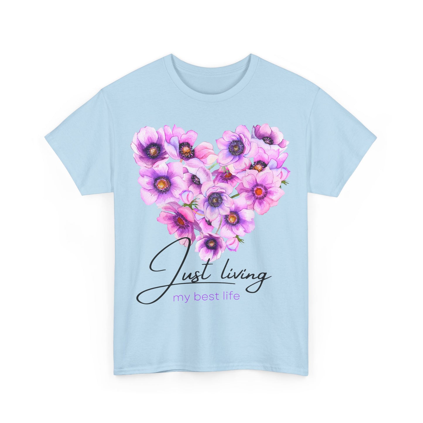 Just Living Floral Heart T-Shirt for Women