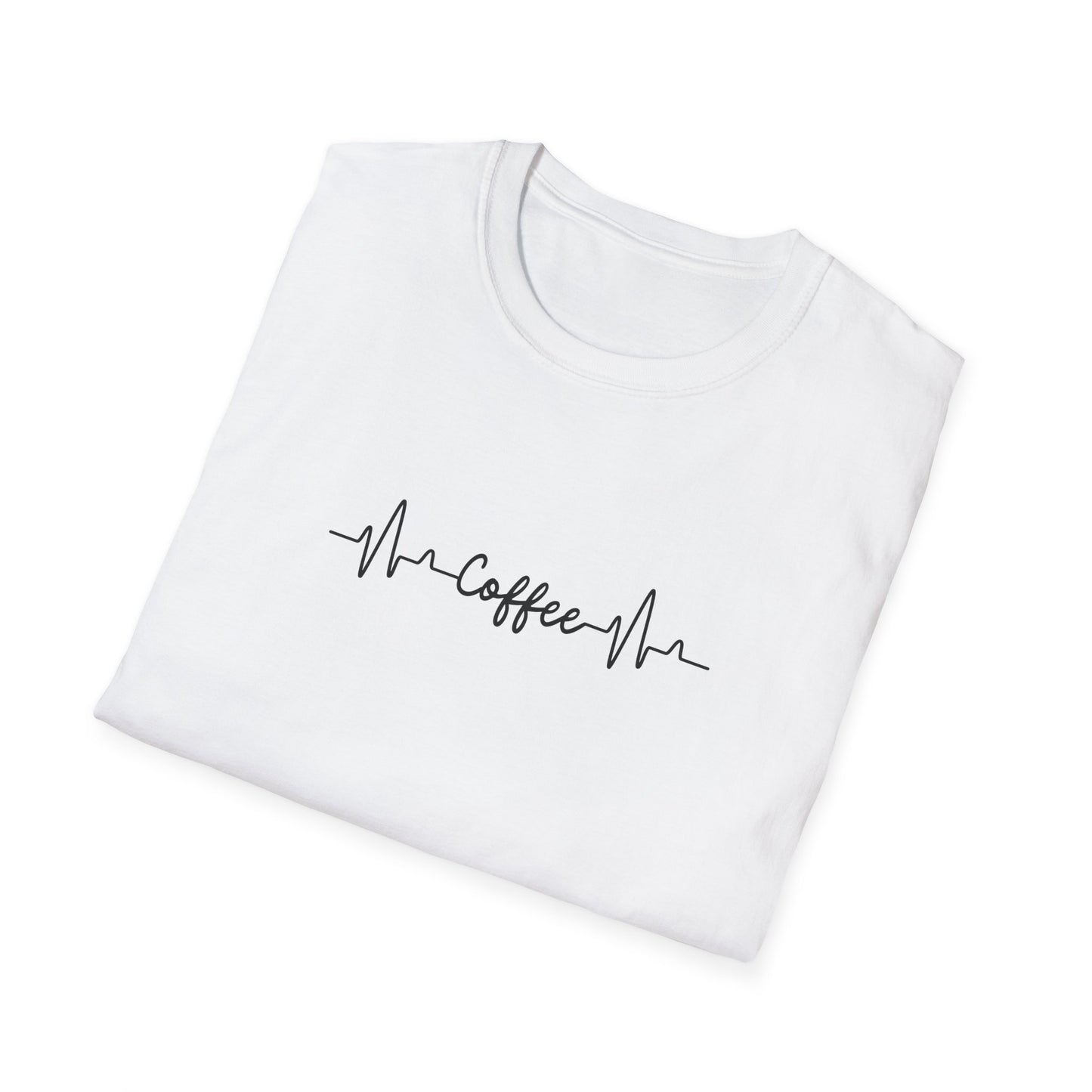 Coffee Heartbeat Unisex T-Shirt | Casual Tee, Gift for Coffee Lovers, Birthday Apparel, Relaxed Fit, Everyday Wear