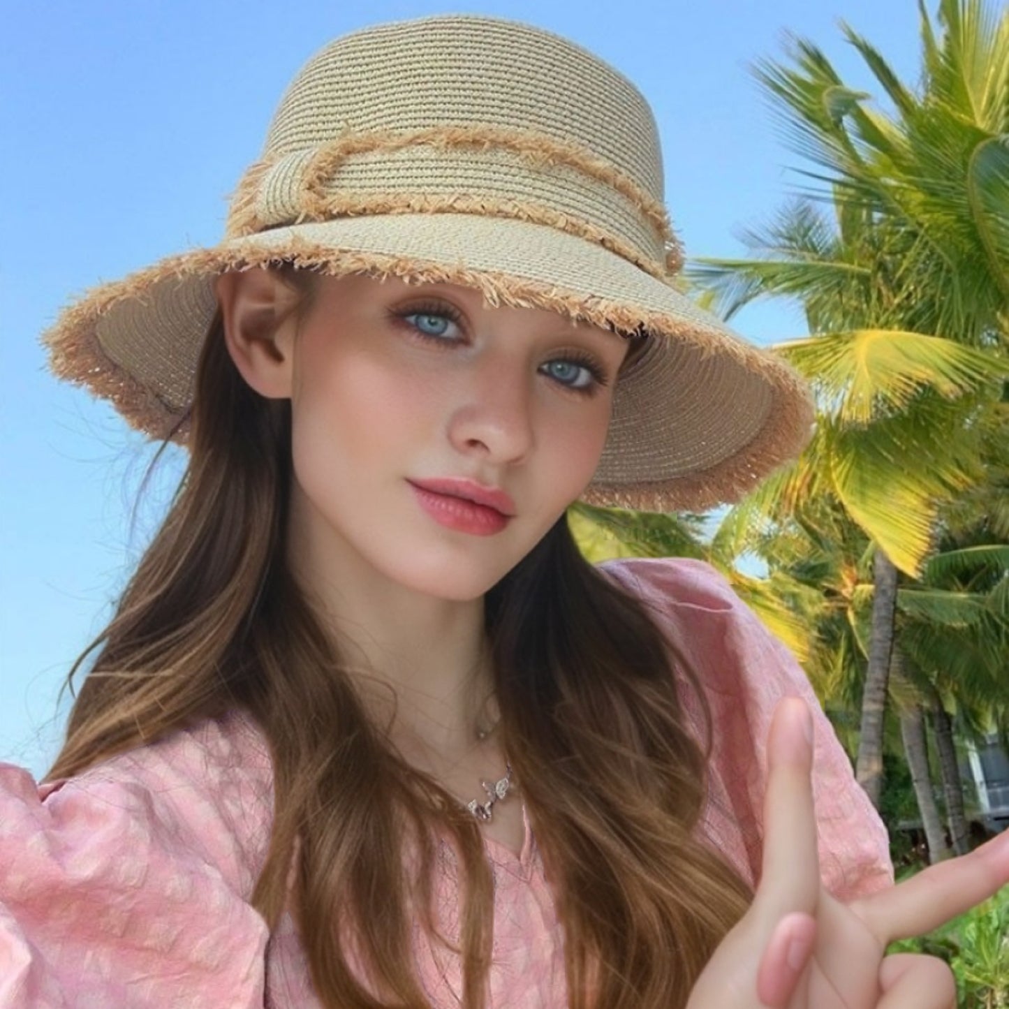 Versatile And Elegant Flat-Top Sun Hat