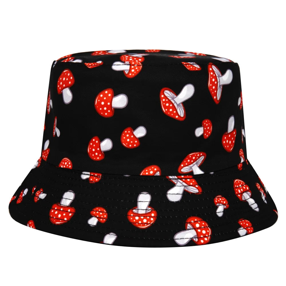 Funky Mushroom Bucket Hat – Reversible Fisherman Style for Women & Men