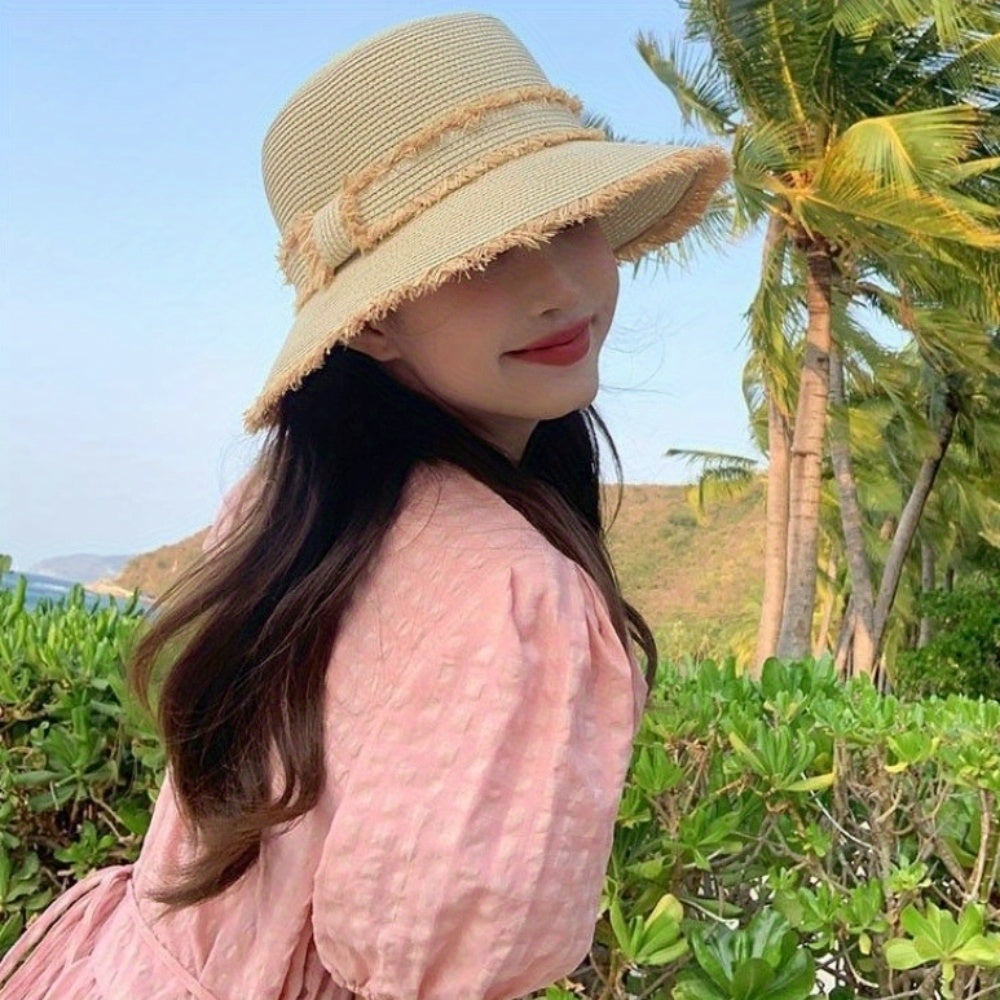 Versatile And Elegant Flat-Top Sun Hat