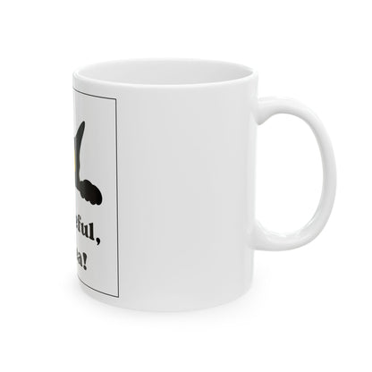 Cute Black Cat Warning Ceramic Mug
