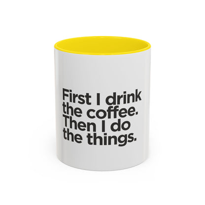 Accent Coffee Mug with Motivational Quote