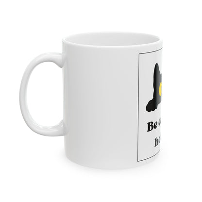 Cute Black Cat Warning Ceramic Mug