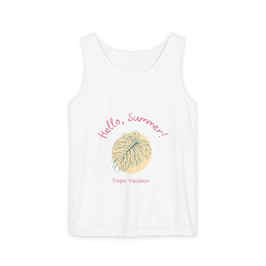 Hello Summer! Garment-Dyed Tank Top