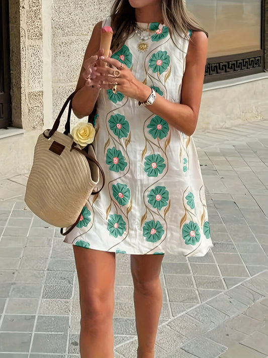 Women's Elegant Floral Print Summer Dress