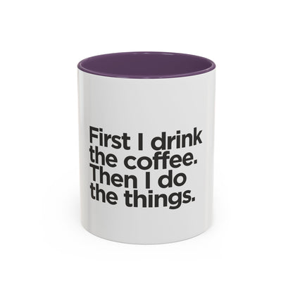 Accent Coffee Mug with Motivational Quote