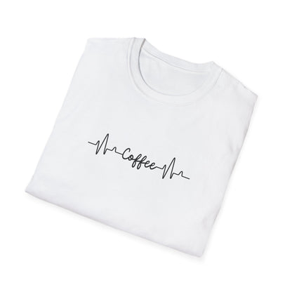 Coffee Heartbeat Unisex T-Shirt | Casual Tee, Gift for Coffee Lovers, Birthday Apparel, Relaxed Fit, Everyday Wear