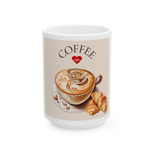 Coffee Lover's Ceramic Mug - 15oz